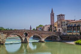VERONA Ponte Pietra, Torre di Alberto & Sant?Anastasia by Melanie Viola