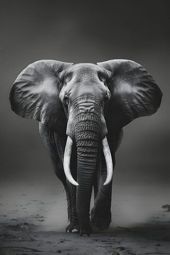 L'éléphant dans la poussière