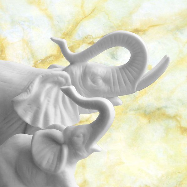 Porcelain elephants 8.0 by Ingo Laue