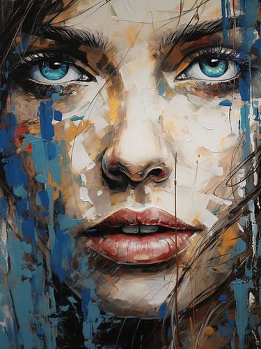 Portrait abstrait moderne