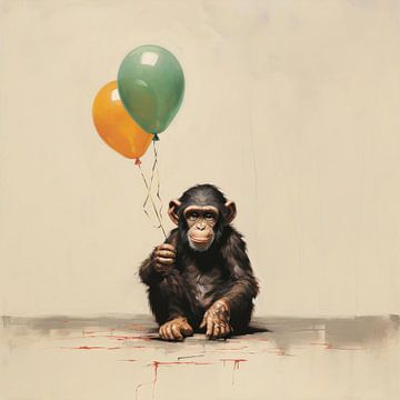 Minimale chimpansee van Aloke Design