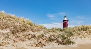 Strand met de vuurtoren van Ouddorp van Percy's fotografie