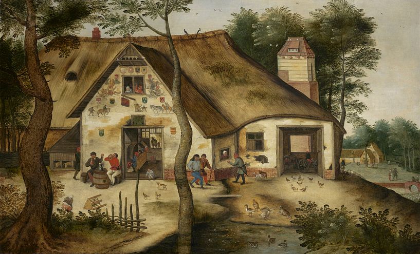 L'Auberge St. Michel, Pieter Brueghel the Younger by Masterful Masters