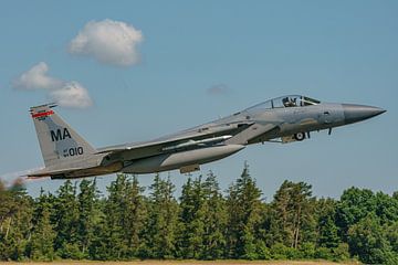 Take-off F-15C Eagle Massachusetts Air National Guard. by Jaap van den Berg