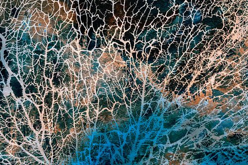 Scandinavisch Bos Beige Blauw