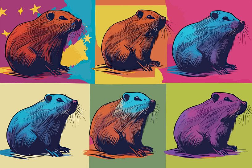Beaver Bonanza - Pop Art Extravaganza von SOTA ArtSign