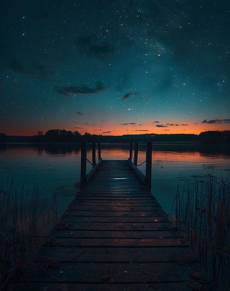 Bootssteg im Abendlicht von fernlichtsicht