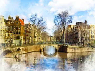 Grachten, Amsterdam, Nordholland von Danny de Klerk