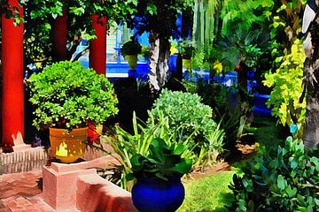 Colourful Garden Display Marrakesh