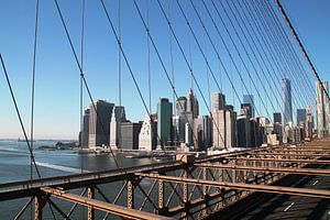 Skyline New York vanaf Brooklyn Bridge 