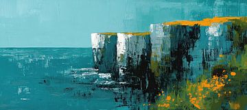 Cliffs of Silence van Abstract Schilderij