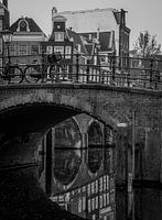 Amsterdam canals b&w