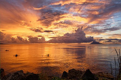 Sonnenuntergang mit intensiven Farben
