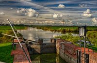 Dutch polder landscape.