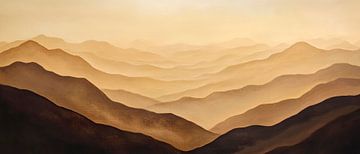 Mountain landscape in warm colours by Poster Art Shop