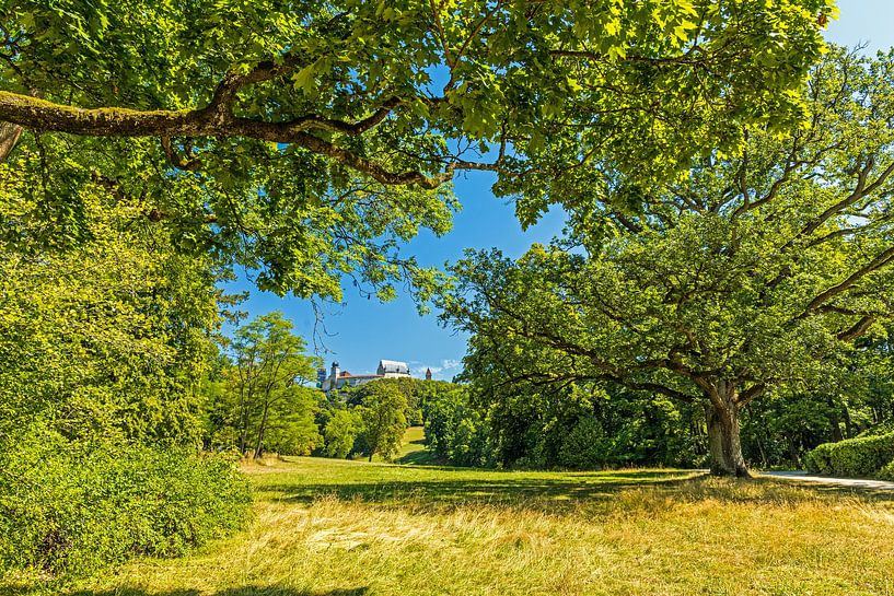 Park in Coburg met uitzicht op de vesting Coburg van Alexander Ließ