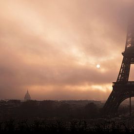 Eiffel Tower at sunrise, Paris sur Anu Berghuis