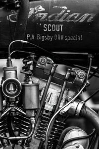 Moto vintage Indian Scout sur Rik Verslype