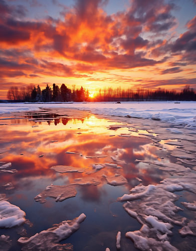 Goldene Stunde im Winter