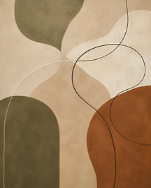 Abstracte bogen met textuur in aardetinten van Satu Asa