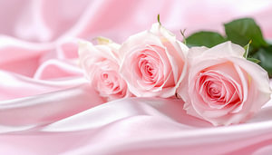 Drei zartrosa Rosen