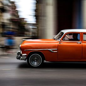 Klassieke auto in Havana, Cuba van Jorick van Gorp