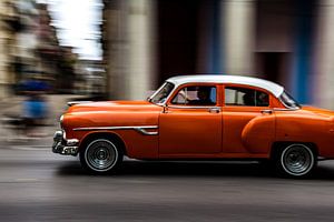 Klassieke auto in Havana, Cuba van Jorick van Gorp