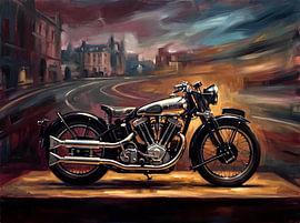 Brough Superior SS100 in de schemering