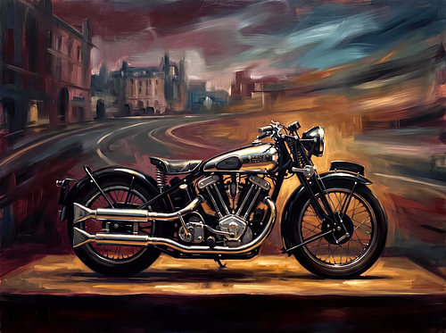 Brough Superior SS100 at Dusk
