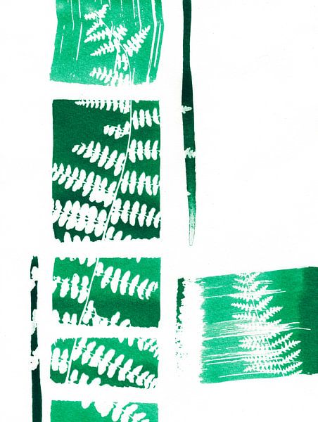 Green Fern Blocks by Lies Praet