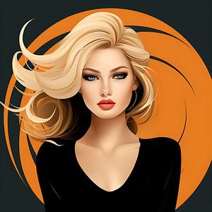 Vektorbild blonde Frau