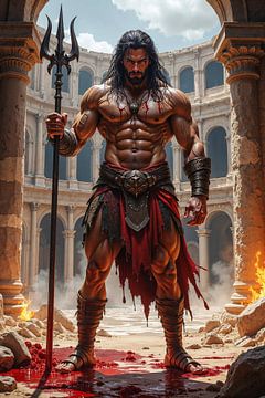 SANGRIX - A gladiator after a bloodbath in the arena by INFERAURUM