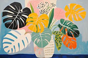 Vintage, Monstera bladeren