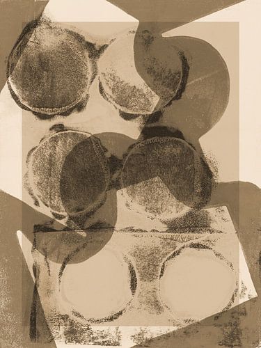 Wabi-sabi abstract in aardse kleuren