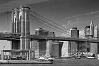 Brooklyn Bridge | Zwart-Wit van Melanie Viola thumbnail