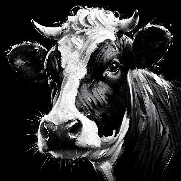 Portrait d'une vache curieuse par Jessica Berendsen