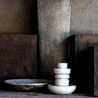 Still life with pots and electric conductor
