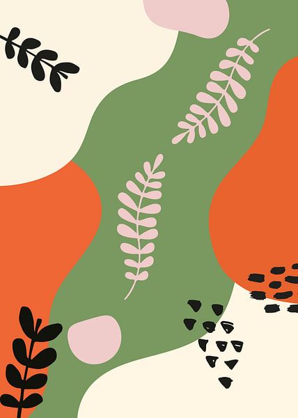 Nature landscape Inspired by Henri Matisse by Mad Dog Art