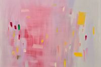 Modernes Abstraktes in Neonpink