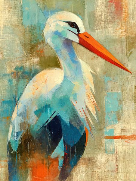 Bird Beak | Elegant Bird with Beak by Abstract Painting