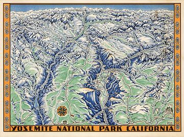 Yosemite National Park Californië van World Maps