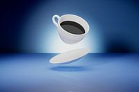 Flying saucer, and cup of coffee