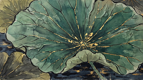 Golden Lotus Leaf