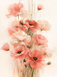Soft red poppies by IamHomeStudio