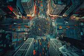 aerial photography over city and country