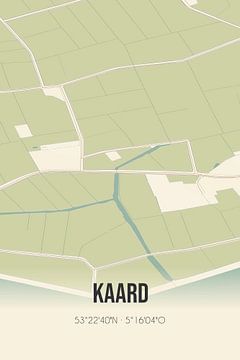 Vintage landkaart van Kaard (Fryslan) van MijnStadsPoster
