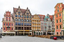 De beaux bâtiments sur la place Rynek à Wrocław, en Pologne 6/8 sur Adelheid Smitt