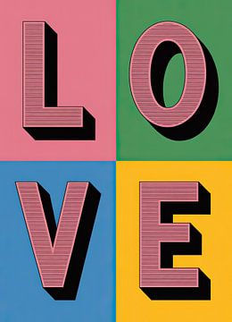 LOVE Pop Art Typografie von Niklas Maximilian