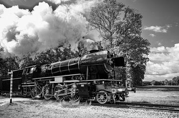 Stoomtrein met rook van de locomotief van Sjoerd van der Wal Fotografie