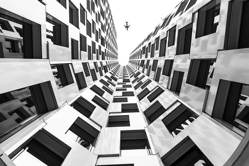 Hotel Motel One Berlin in black and white by Ilya Korzelius